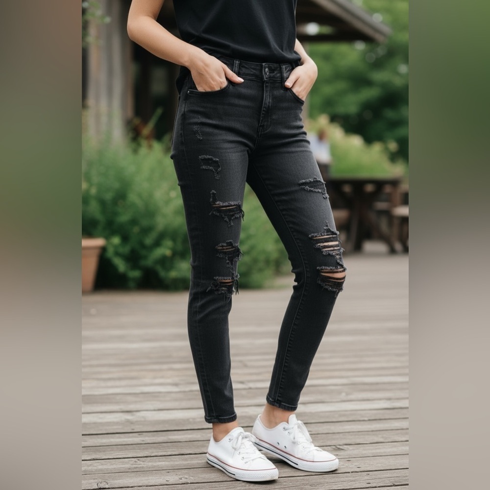 American Eagle Next Level Stretch Jegging Distressed Size 0